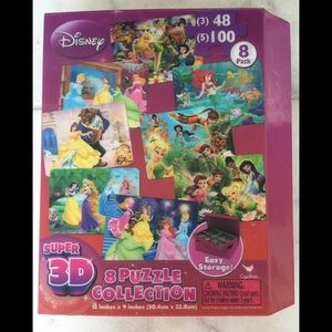3 D Disney puzzle , excellent condition, 8 pack